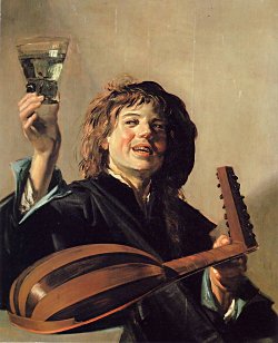 Hals, Lute PLayer with Wine Glass