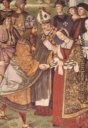 Aeneas Piccolomini Introduces Eleonora of Portugal to Frederick III (detail) 1502-08 - Bernardino di Betto (Pinturicchio)