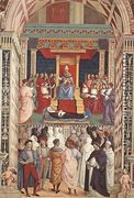 Pope Aeneas Piccolomini Canonizes Catherine of Siena 1502-08 - Bernardino di Betto (Pinturicchio)