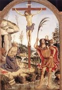 The Crucifixion with Sts Jerome and Christopher c. 1471 - Bernardino di Betto (Pinturicchio)