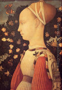 Portrait of a Princess of the House of Este 1436-38 - Antonio Pisano (Pisanello)