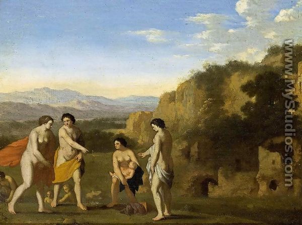 The Finding of Moses - Cornelis Van Poelenburgh