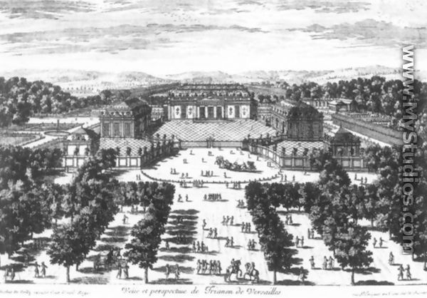 View and Perspective of the Trianon at Versailles - Francois de Poilly