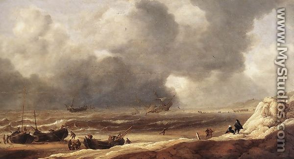 Shipwreck on a Beach 1631 - Jan Porcellis