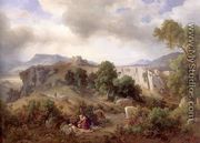 Landscape in the Sabine Hills with the Good Samaritan 1870 - Friedrich, the Elder Preller