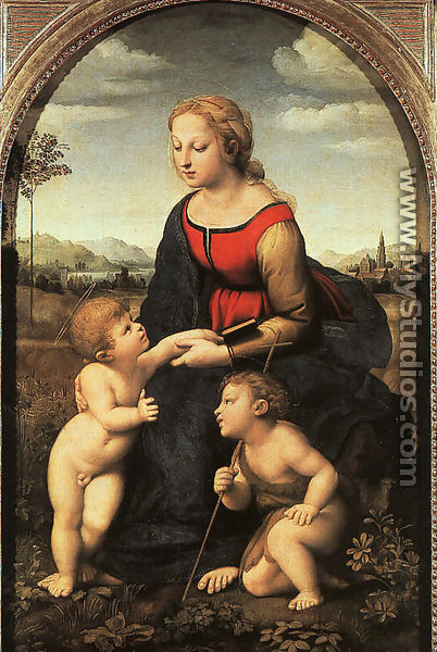 The Virgin and Child with Saint John the Baptist (La Belle Jardiniere) 1507 - Raphael