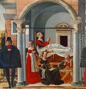The Convalescence of St Theodora Suarez (detail) 1472-73 - Ercole de' Roberti