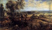 An Autumn Landscape with a View of Het Steen c. 1635 - Peter Paul Rubens