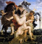 Rape of the Daughters of Leucippus c. 1617 - Peter Paul Rubens