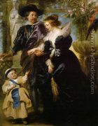 Rubens, his wife Helena Fourment, and their son Peter Paul c. 1639 - Peter Paul Rubens