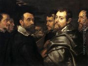 Self-Portrait in a Circle of Friends from Mantua - Peter Paul Rubens