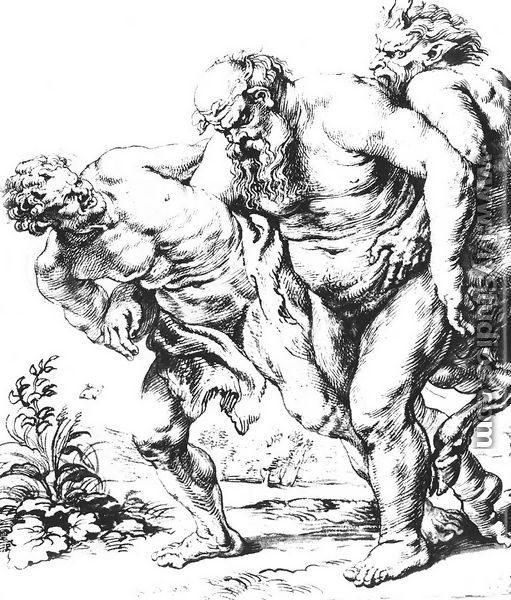 Silenus (or Bacchus) and Satyrs c. 1616 - Peter Paul Rubens
