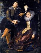 The Artist and His First Wife, Isabella Brant, in the Honeysuckle Bower 1609-10 - Peter Paul Rubens