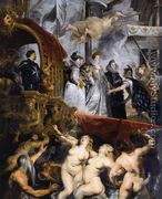 The Landing of Marie de Medicis at Marseilles 1623-25 - Peter Paul Rubens