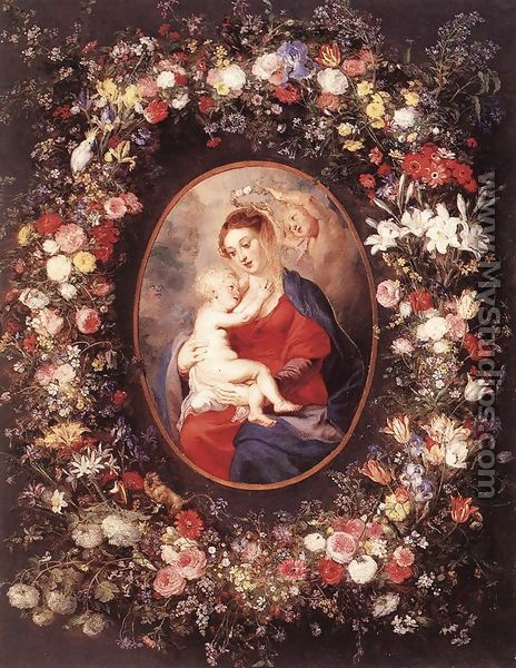 The Virgin and Child in a Garland of Flower 1621 - Peter Paul Rubens