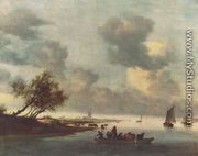 A Ferry Boat near Arnheim 1651 - Salomon van Ruysdael