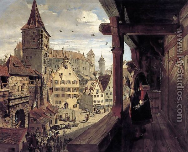 Albrecht Dürer on the Balcony of his House 1854 - William Bell Scott