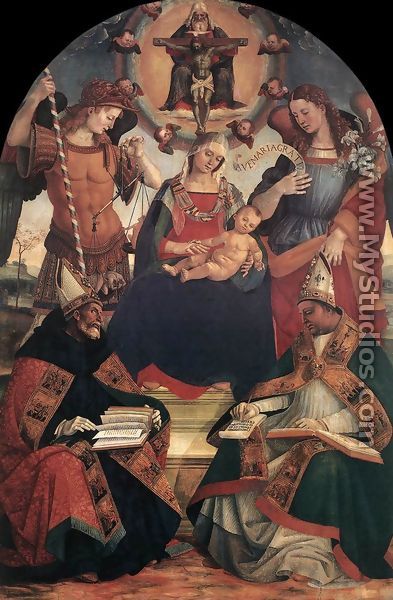 The Trinity, the Virgin and Two Saints 1510 - Francesco Signorelli