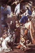 St Bonaventura Receiving the Banner of St Sepulchre from the Madonna 1710 - Francesco Solimena