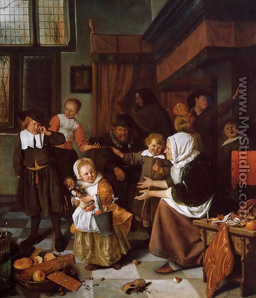 The Feast of St. Nicholas 1665-68 - Jan Steen
