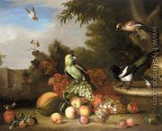 Still-Life of Fruit and Birds - Tobias Stranover