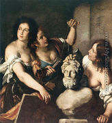 Allegory of Arts c. 1640 - Bernardo Strozzi