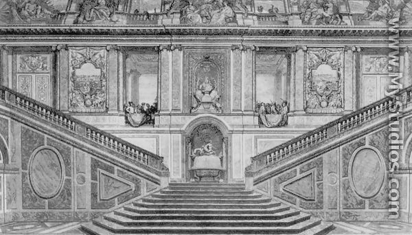 Escalier des Ambassadeurs in Versailles - Louis de Surgis (see Surugue)
