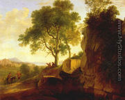 Landscape with Tall Rocks 1643 - Herman Van Swanevelt