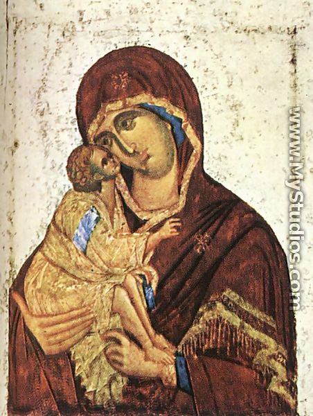 Madonna of Don Icon c. 1380 - Theophanes The Greek