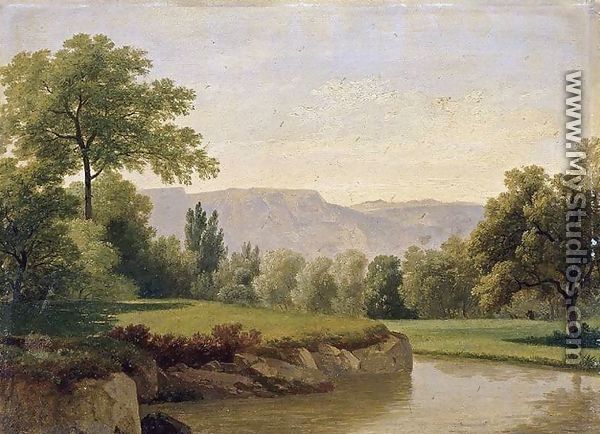 River Landscape 1820s - Adam-Wolfgang Topffer