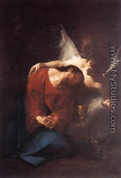 Christ Comforted by an Angel c. 1730 - Paul Troger