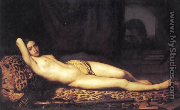 Nude Girl on a Panther Skin 1844 - Felix Trutat