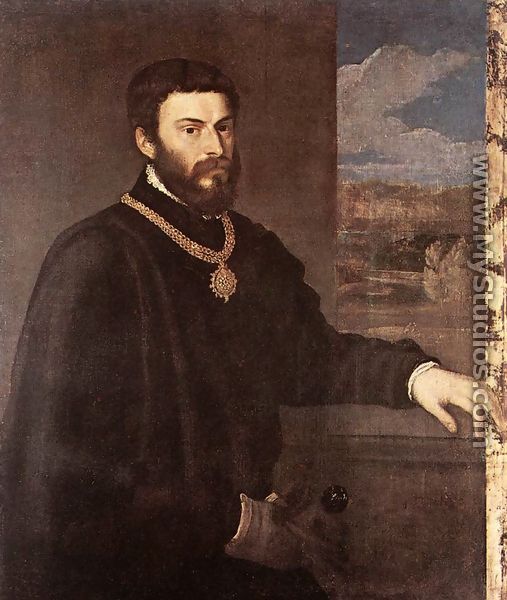 Portrait of Count Antonio Porcia c. 1548 - Tiziano Vecellio (Titian)