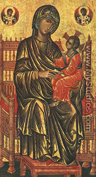 Enthroned Madonna and Child (13th Century) - Byzantine Unknown Master