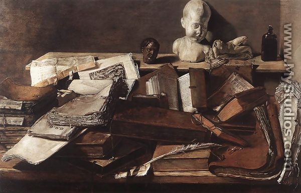 Still-Life with Books c. 1628 - Dutch Unknown Masters