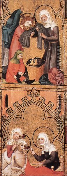 St Elizabeth Clothes the Poor and Tends the Sicks 1390s - German Unknown Masters