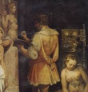The Studio of the Painter (detail) - Giorgio Vasari