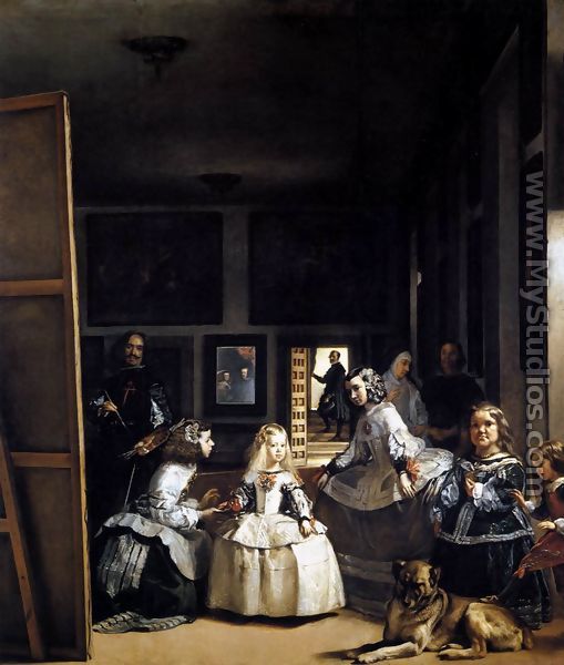 Las Meninas or The Family of Philip IV 1656-57 - Diego Rodriguez de Silva y Velazquez