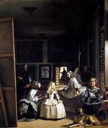 Las Meninas or The Family of Philip IV 1656-57 - Diego Rodriguez de Silva y Velazquez