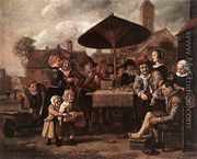 Market Scene with a Quack at his Stall c. 1650 - Jan Victors