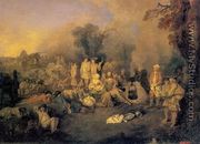 The Bivouac 1710 - Jean-Antoine Watteau