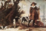Winter Landscape with a Hunter 1624 - Jan Wildens