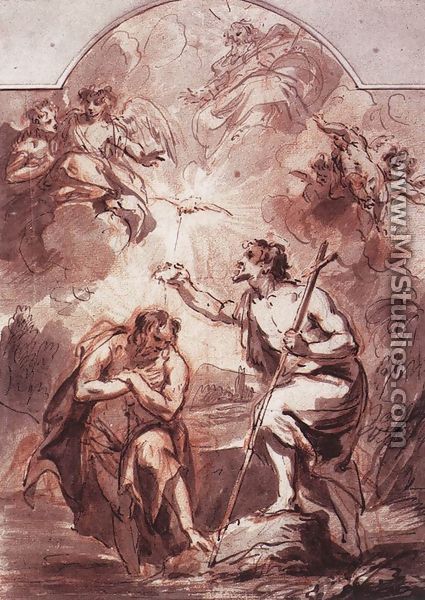 Baptism of Christ in the Jordan 1716 - Jacob de Wit