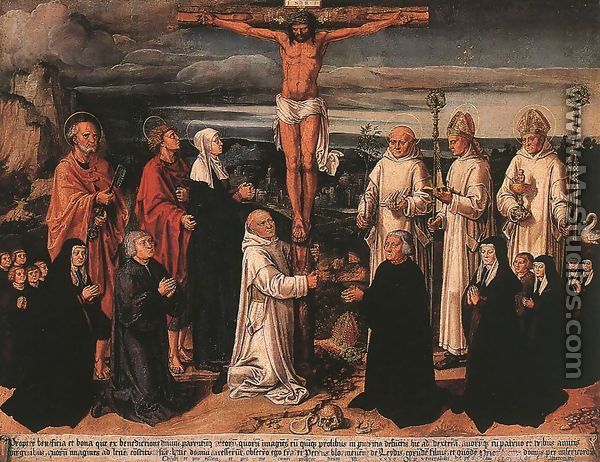Christ on the Cross with Carthusian Saints 1535 - Anton Woensam Von Worms