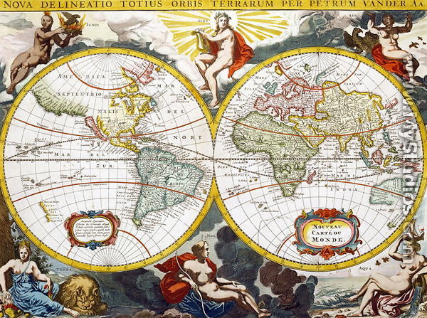 World Map, early 18th century - Pieter Van der Aa