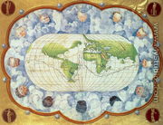 Map tracing Magellan's world voyage, once owned by Charles V, 1545 - Battista Agnese
