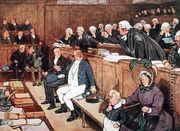 The Trial of Mr Pickwick  (scene from 'Pickwick Papers') - Cecil Charles Aldin