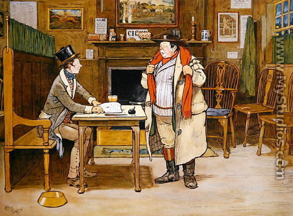 The Two Wellers at the Blue Boar - Cecil Charles Aldin