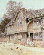 Outside a Timbered Cottage - Helen Mary Elizabeth Allingham, R.W.S.
