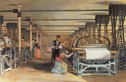 Power loom weaving, 1834 - Thomas Allom